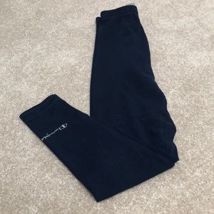 Champion Black Leggings with Script Logo